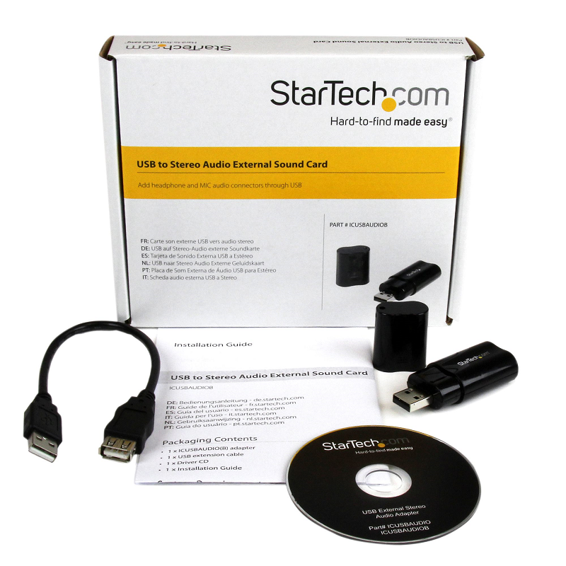 StarTech ICUSBAUDIOB USB Stereo Audio Adapter External Sound Card